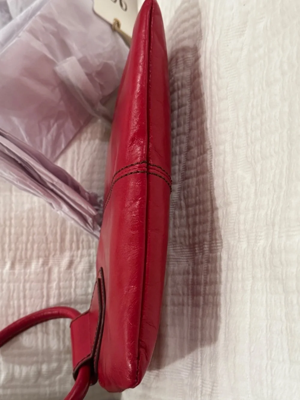 HOBO SABLE Wristlet & Wallet Polished Leather SET with dust bag Claret (RED) NWT
